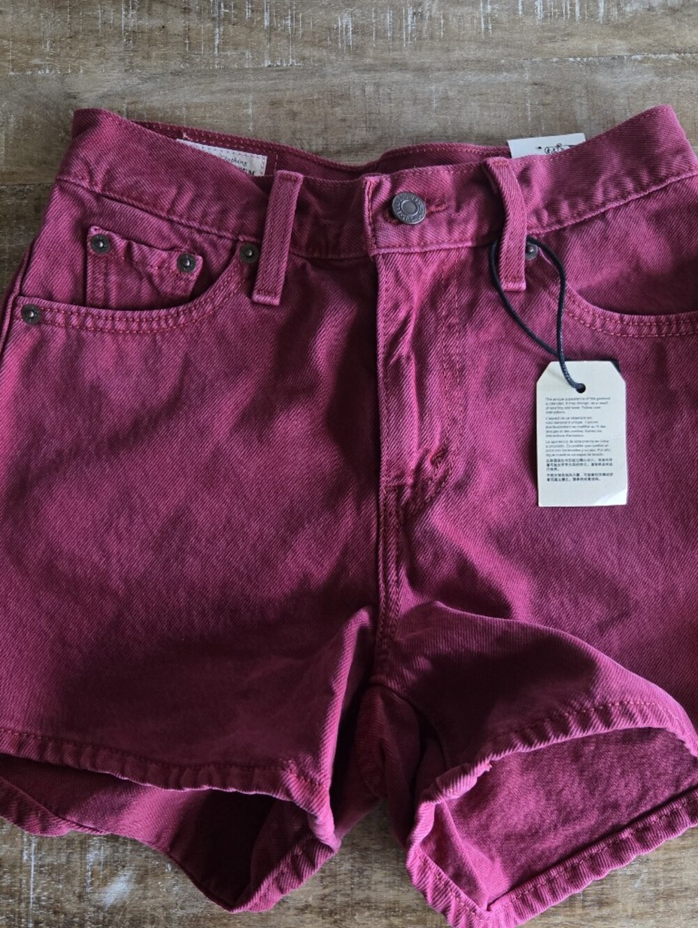 Levi's Red Denim Shorts